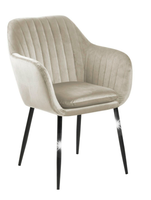 Krzesło Emilia Velvet sand /black tapicerowane