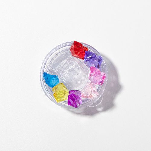 Kubek 600 ml ze słomką do sublimacji - srebrny, pokrywka ze sztucznym kolorowym lodem na Arena.pl