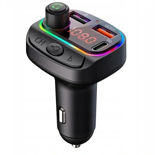 TRANSMITER BLUETOOTH SAMOCHODOWY FM SZYBKA ŁADOWARKA USB QC 3.0 MPS 2xUSB zdjęcie 7
