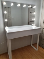 Toaletka Hollywood z lustrem wysoka, stanowisko do makijażu, makeupu