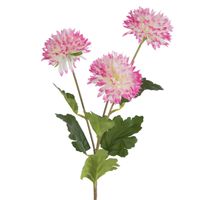Sztuczny kwiat chryzantema amarantowa 63 cm komplet 6 szt