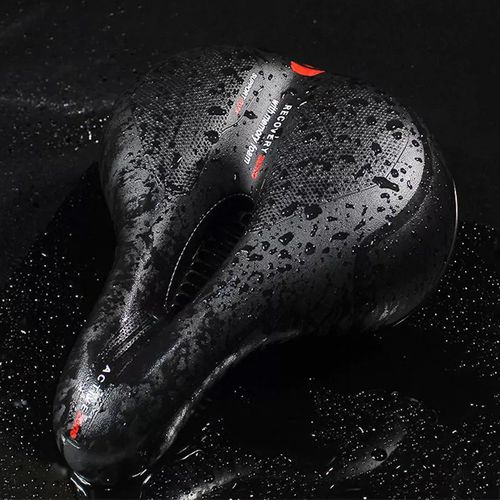 Siodełko Rowerowe Szerokie Amortyzujące Z Odblaskami Rs5 Czerwone na Arena.pl