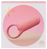 iroha svr+ coral pink - wibrujący pierścień silikonowy, 8 trybow, usb
