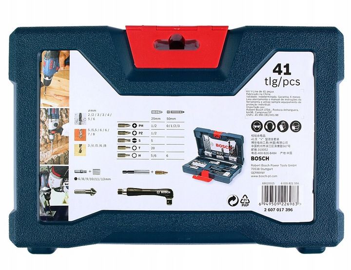 WIERTARKA UDAROWA GSB 13 RE BOSCH V-LINE 41 SZTUK zdjęcie 6