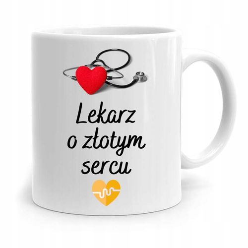 Kubek Prezent Dla Doktora Lekarz O Złotym Sercu Z Nadrukiem Ze Zdjęciem na Arena.pl
