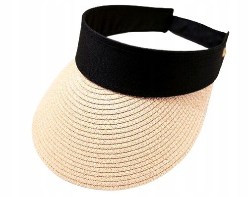 Przeciwsłoneczny Daszek słomiany czapka z daszkiem  KR27_Jasny na Arena.pl