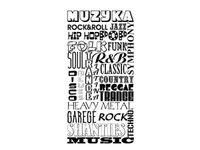 90 60CM OBRAZ NAPIS ...MUSIC DRUK PŁÓTNO RAMA