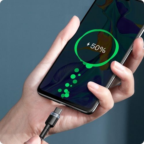 BASEUS MOCNY KABEL PRZEWÓD TYPE-C USB-C QC 3.0 PD 100W 2M SZYBKIE ŁADOWANIE na Arena.pl