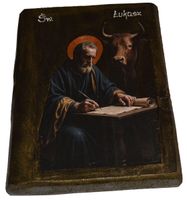 Ikona Święty Łukasz patron malarzy, rzeźbiarzy, historyków, złotników