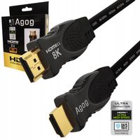 KABEL HDMI 2.1 PREMIUM ULTRA HD 8K 60HZ 4K 3D 3M MOCNY PROJEKTOR