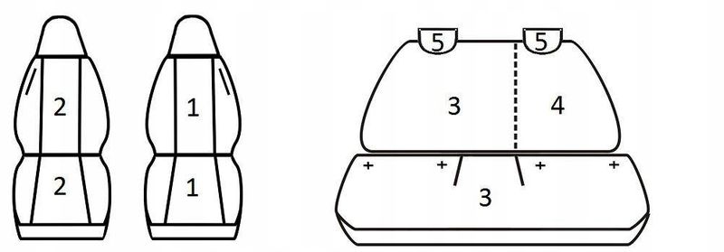 Pokrowce miarowe do Seat Mii (2012r-....) zdjęcie 2