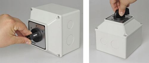 ŁĄCZNIK KRZYWKOWY 0-Y-T 40A 3P GWIAZDA TRÓJKĄT W OBUDOWIE 110x110 3F IP65 na Arena.pl