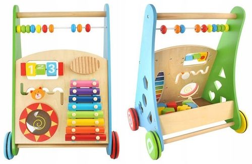 JEZDZIK PCHACZ CHODZIK DREWNIANY SORTER PREZENT NA MIKOŁAJA ROCZEK ZABAWKA na Arena.pl