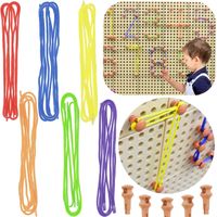 MASTERKIDZ Zestaw Kołeczki i Sznurki - Do Tablicy Naukowo-Kreatywnej STEM