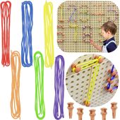 MASTERKIDZ Zestaw Kołeczki i Sznurki - Do Tablicy Naukowo-Kreatywnej STEM