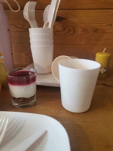 ZESTAW PIKNIKOWY 32 ELEMENTY KUBKI SZTUĆCE POJEMNIK PRZENOŚNY na Arena.pl