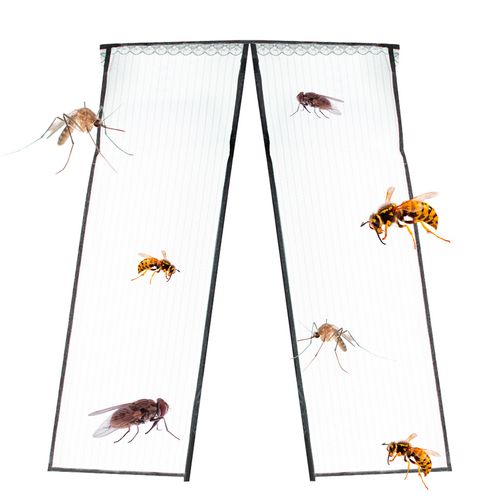 Moskitiera Siatka Magnetyczna Na Drzwi 85X210Cm Czarna na Arena.pl