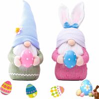 Wielkanocne skrzaty zestaw 2 pluszowych krasnali dekoracja świąteczna