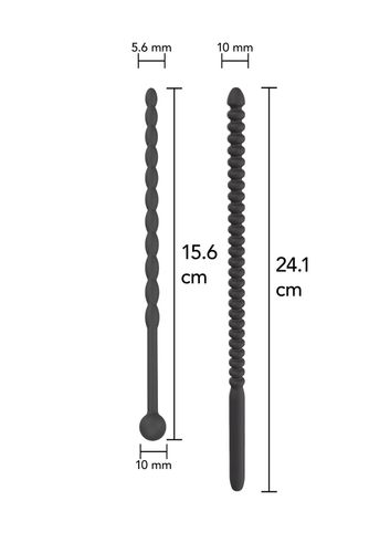 Ribbed Penis Dilator Set 2 Pcs Black na Arena.pl