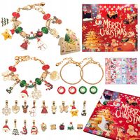 KALENDARZ ADWENTOWY ZESTAW DO ROBIENIA BRANSOLETEK DIY DLA DZIECI PREZENT