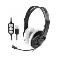 SŁUCHAWKI STEREO Z MIKROFONEM, ZŁĄCZE USB MT3573