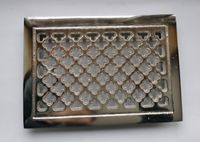 Z04 - KRATKA WENTYLACYJNA NIKLOWANA - 16X23 CM ŻELIWNA KOMINKOWA ŻELIWO