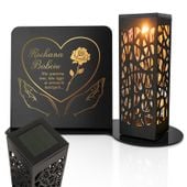 Znicz Solarny Wieczny LED Dekoracja z Personalizacją na Dzień Babci Dziadka