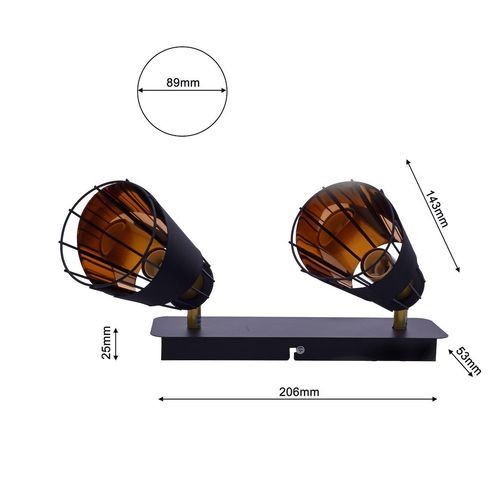 Lampa sufitowa RICK 2xE14 na Arena.pl