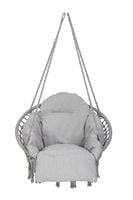 Huśtawka ogrodowa bocianie gniazdo z poduszką XXL szary 120kg