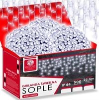 KURTYNA SOPLE 500 LED LAMPKI CHOINKOWE FLASH ZEWNĘTRZNE 22,5m ELECTO