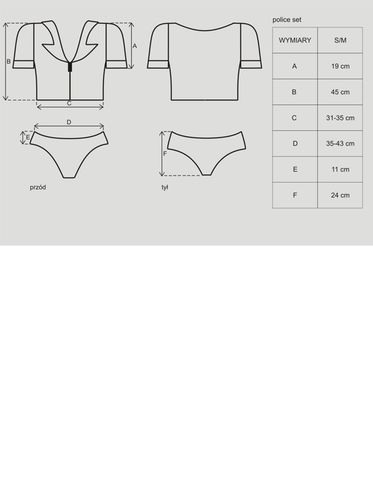 Bielizna-Police Set Kostium  S/M na Arena.pl
