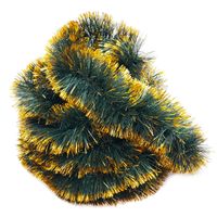 ŁAŃCUCH CHOINKOWY ZIELONY ZŁOTY długi 6m girlanda świąteczna 5cm