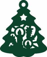 Ś7 Zawieszka ozdoba CHOINKA ażurowa ŚWIĘTA Bożenarodzenie OZDOBA OKNA