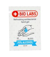 Jednorazowy antybakteryjny żel do dezynfekcji rąk z wit. B5 i aloesem w saszetce, 1,5ml BIOLABS