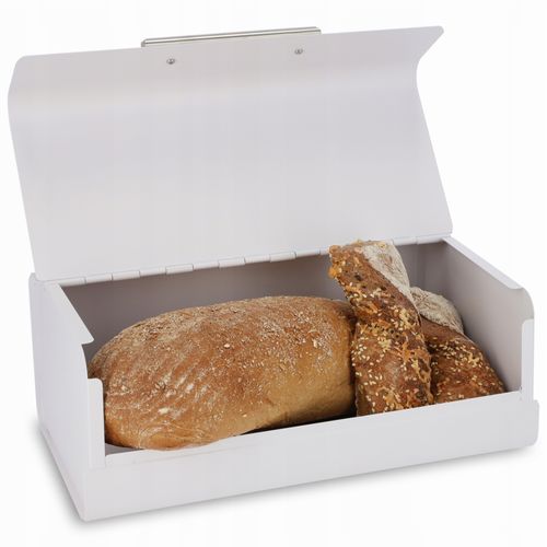 CHLEBAK POJEMNIK NA CHLEB PIECZYWO STALOWY BIAŁY na Arena.pl