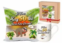 PREZENT NA 50 URODZINY DLA KOBIETY ŚMIESZNY ZESTAW NA 50 LAT