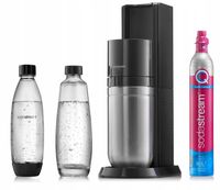 saturator SodaStream DUO Titanium 2 butelki (szklana + PET) + CO2 60L