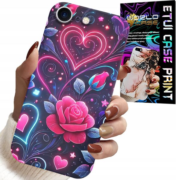 ETUI DO IPHONE 16e - SERCE, RÓŻA, NASTOLETNIE CASE + SZKŁO zdjęcie 1