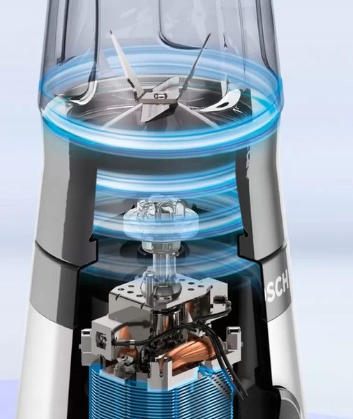 Blender kielichowy Bosch MMB2111T 450W Stalowe ostrze Butelka ToGo Sportowy zdjęcie 8