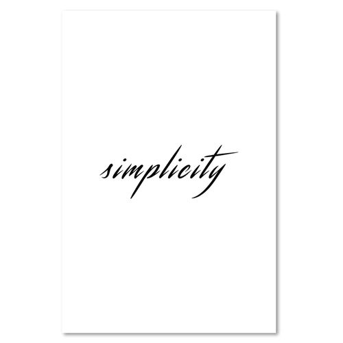 Deco Panel, Napis prostota 60x90 na Arena.pl