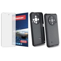 szkło hybrydowe do hammer iron 6 - 6,56  + etui silikonowe czarne tpu