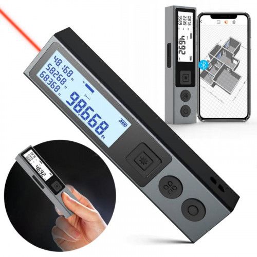 DALMIERZ LASEROWY 30M Z BLUETOOTH I POMIAREM PITAGORASA USB-C na Arena.pl