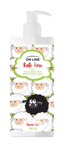 ON LINE Bath Time Mydło do rąk i ciała 2in1 Papaya Joy 390 ml na Arena.pl