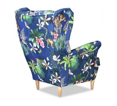 Fotel uszak ARI PRINT skandynawski  garden zoo wzór dzieci na Arena.pl