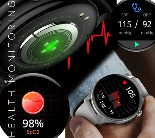 smartwatch damski rubicon rncf10 silver/grey smarub238 na Arena.pl