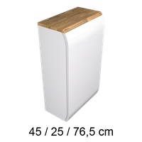 Szafka łazienkowa podwieszana z półkami 45/25/76,5 cm