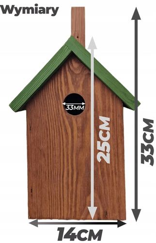 BUDKA LĘGOWA DOMEK Karmnik dla ptaków UNIWERSALNA dla sikorek, szpaków na Arena.pl