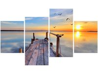 140CM 70 OBRAZ DREWNIANY POMOST ŚCIENNY