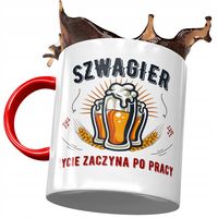 Kubek Czerwony Dla Szwagra Na Urodziny Na Prezent Z Nadrukiem Ze Zdjęciem