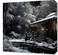 Obraz 50x50cm Tradycyjna Japońska Chatka